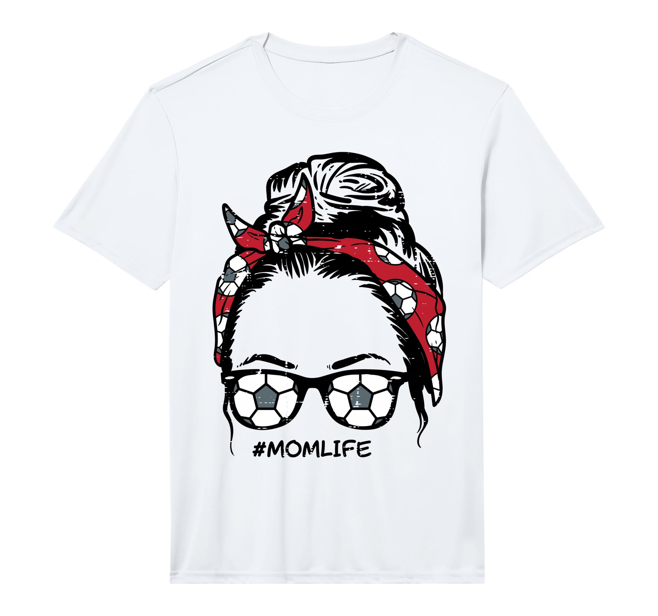Mens Soccer Bandana Sunglasses Mom T-Shirt - Novelty Apparel Men Women