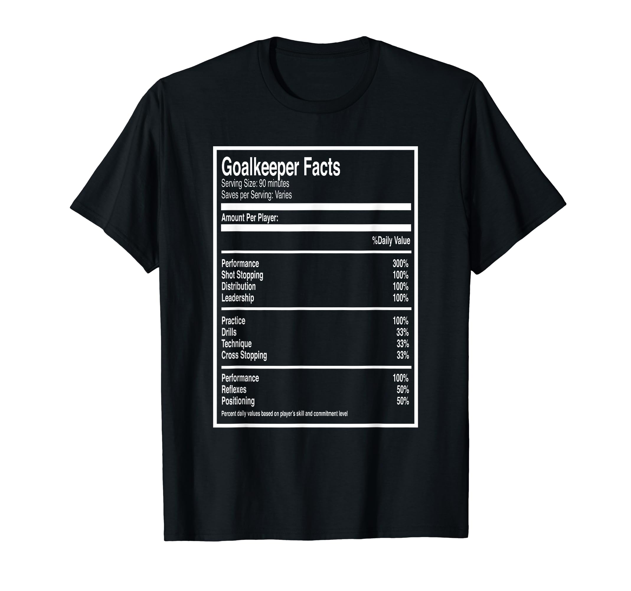 Funny Soccer Goalkeeper Facts Goalies T-Shirt - Graphic Print for Adults