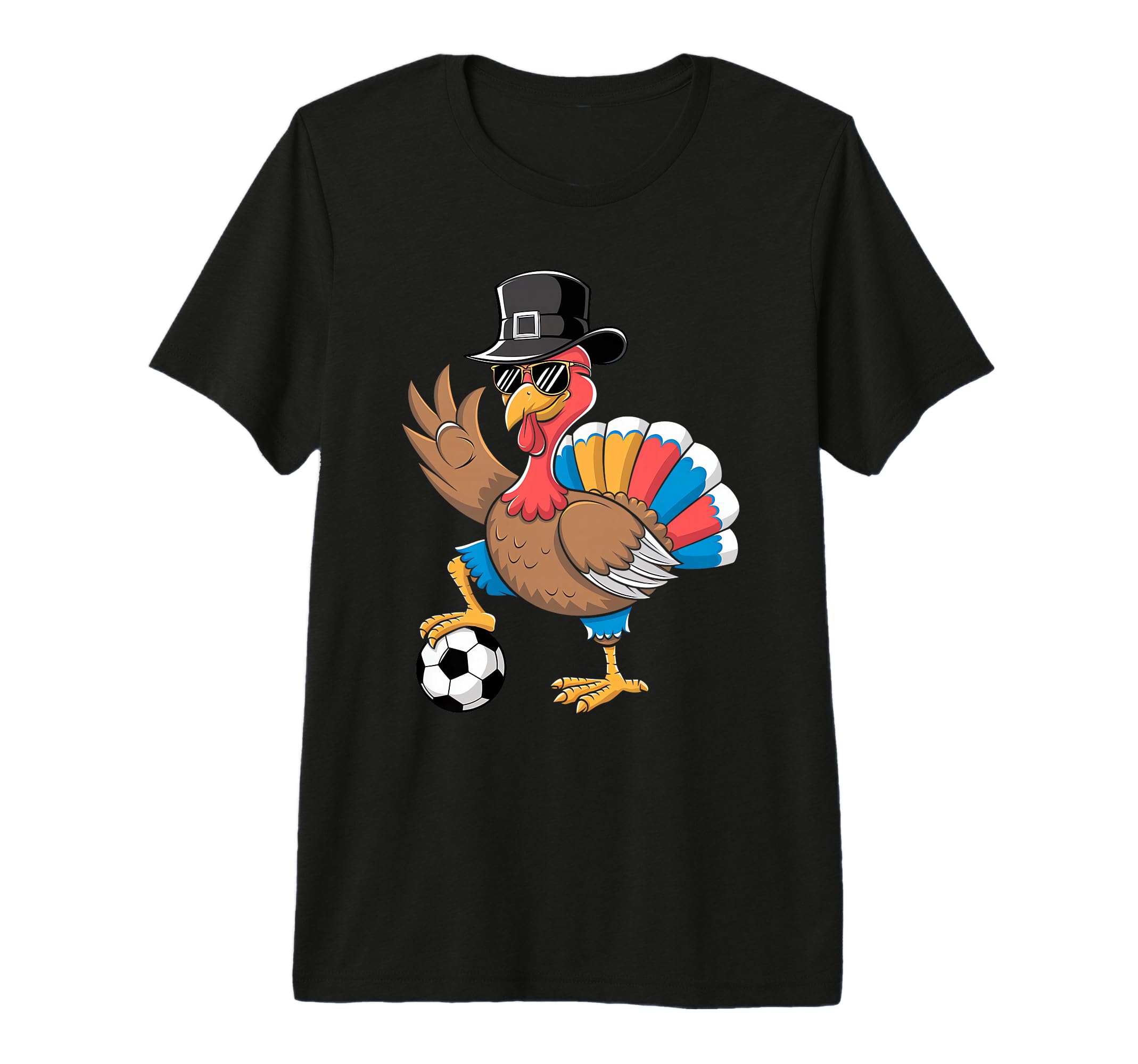 Soccer Thanksgiving Dabbing Turkey Tri T-Shirt - Trendy Graphic Unisex