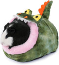JanYoo Hedgehog Rat Bed Guinea Pig House Hamster Supplies Chinchilla Cage Ferret Rat Gerbil(S,Crocodile)