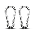 Large Carabiner Clip Hooks, 2pcs 5.5 inch Carabiners Heavy Duty, 304 Stainless Steel Spring Snap Hook Fits Camping Hanging Hiking Weight Lifting, Metal Clips for Rope or Chain