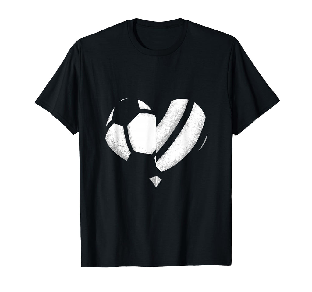 Soccer Volleyball Ball Heart Love T-Shirt - Novelty Apparel for Adults