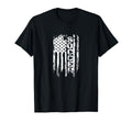 American Flag Soccer Rustic T-Shirt - Custom Art Print for Adults