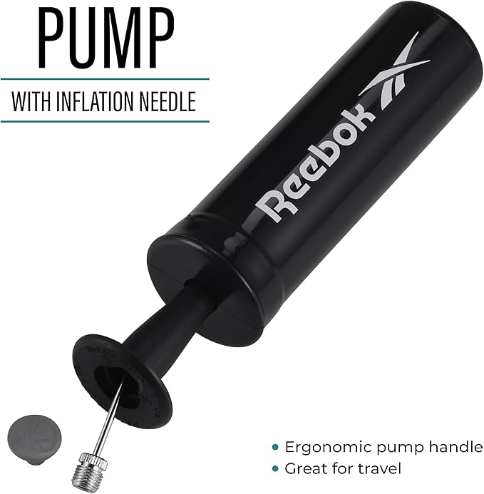 Reebok Recreational Volleyball, Official Size, Performance Composite Ball, Ultra Soft Feel, Includes Pump & Needle, VR-3K Series