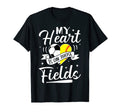 My Heart Is Those Fields Funny Soccer T-Shirt - Unique Graphic Men Women