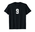 Number 9 80S 90S Soccer Team Jersey T-Shirt - Minimalist Print Men Women