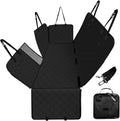 Dog Car Seat Cover for Back Seats 100% Waterproof with Metal Buckle Mesh Window Scratch Proof Heavy Duty Rear Backseat Protector Hammock for Pet, SUV Truck Vehicle Accessories, 54" x 58", Black