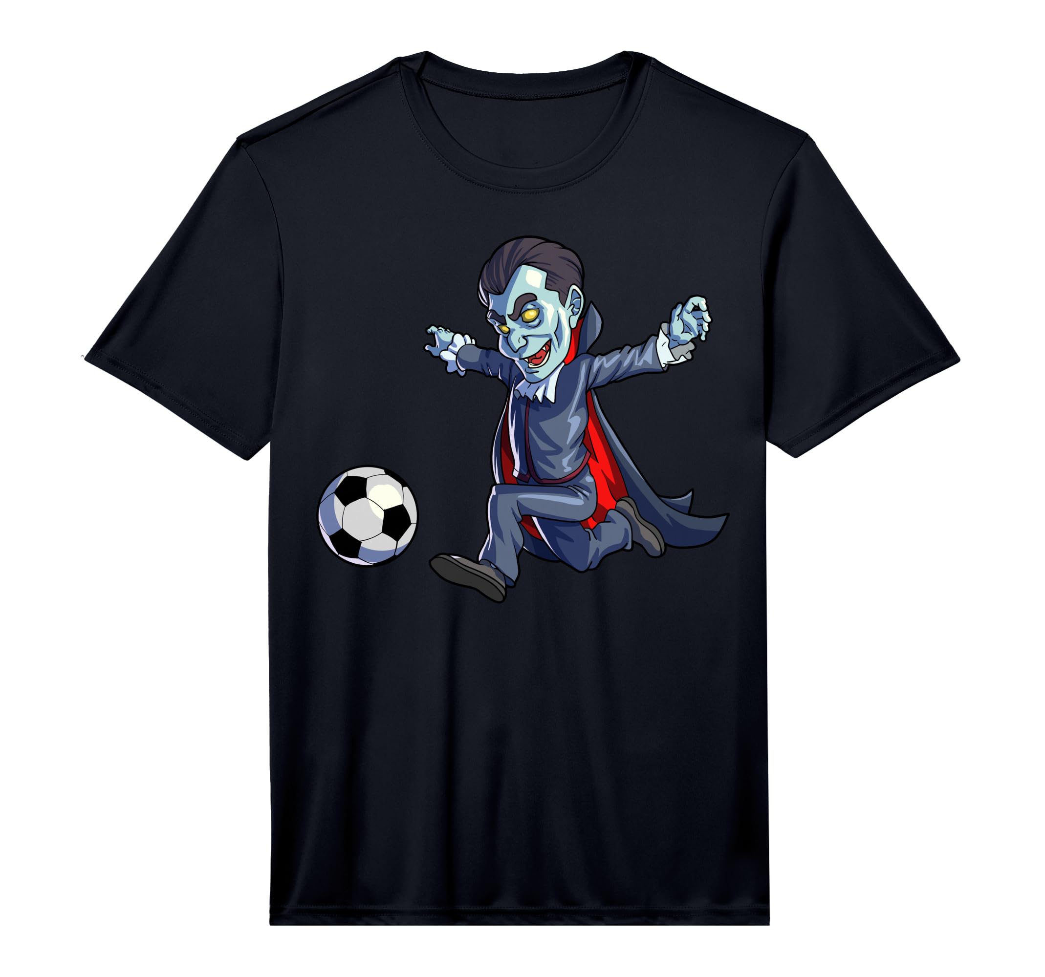 Soccer Vampire Halloween Soccer T-Shirt - Graphic Print Men Women