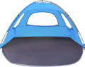 NXONE Beach Tent Sun Shade Shelter for 3/4/6 Person Person with UV Protection, Extended Floor, 3 Mesh Roll Up Windows & 8.0/8.5mm Fiberglass Rods丨Carry Bag Included