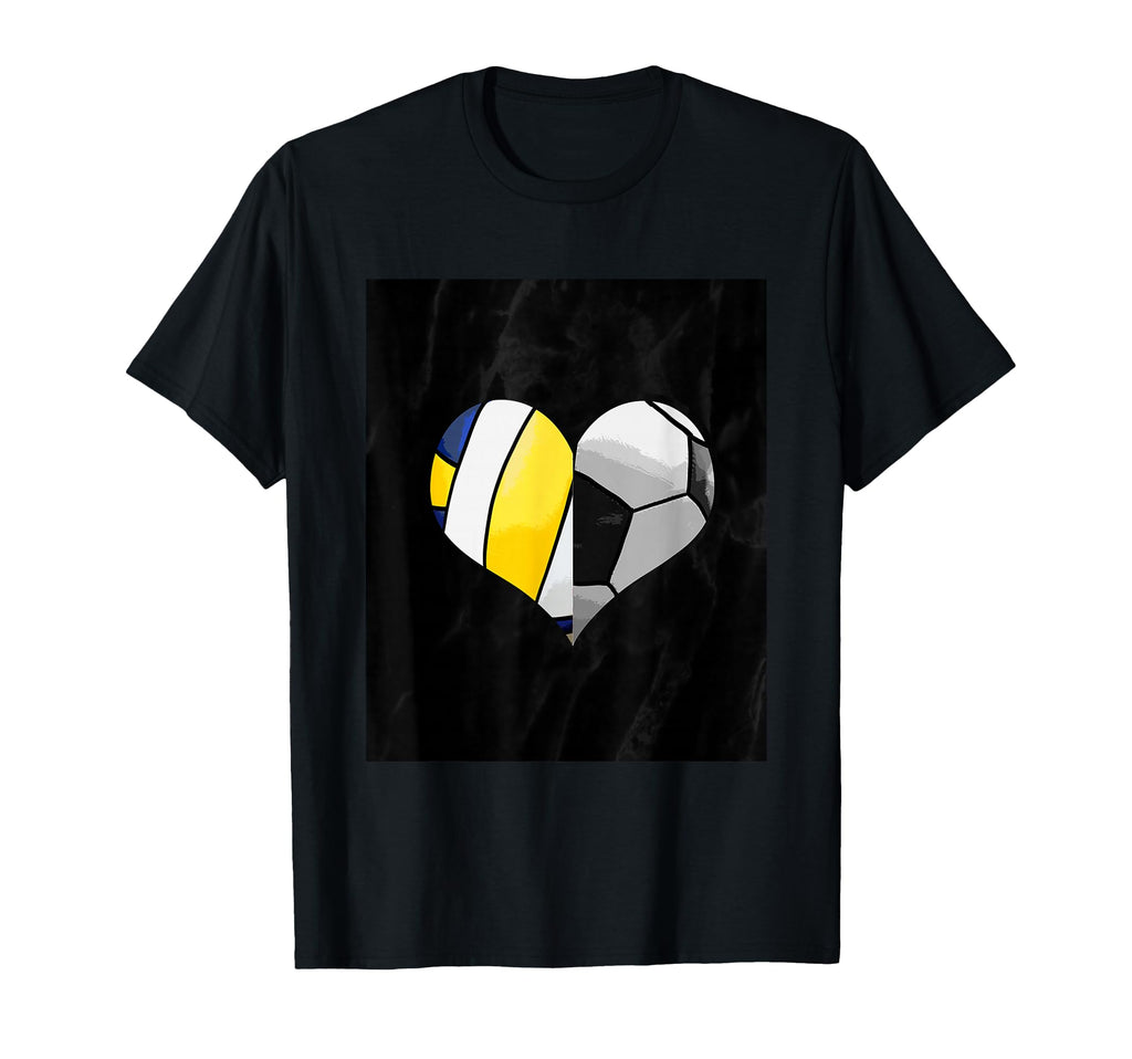 Volleyball Soccer Football Ball Heart T-Shirt - Graphic Print Men Women