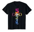 Jesus 5 Years Child God Soccer 5Th T-Shirt - Novelty Apparel for Adults