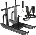 Weight Sled Adjustable Height - Weight Training Pull Sled Gym Equipment for Fitness Strength & Speed Training