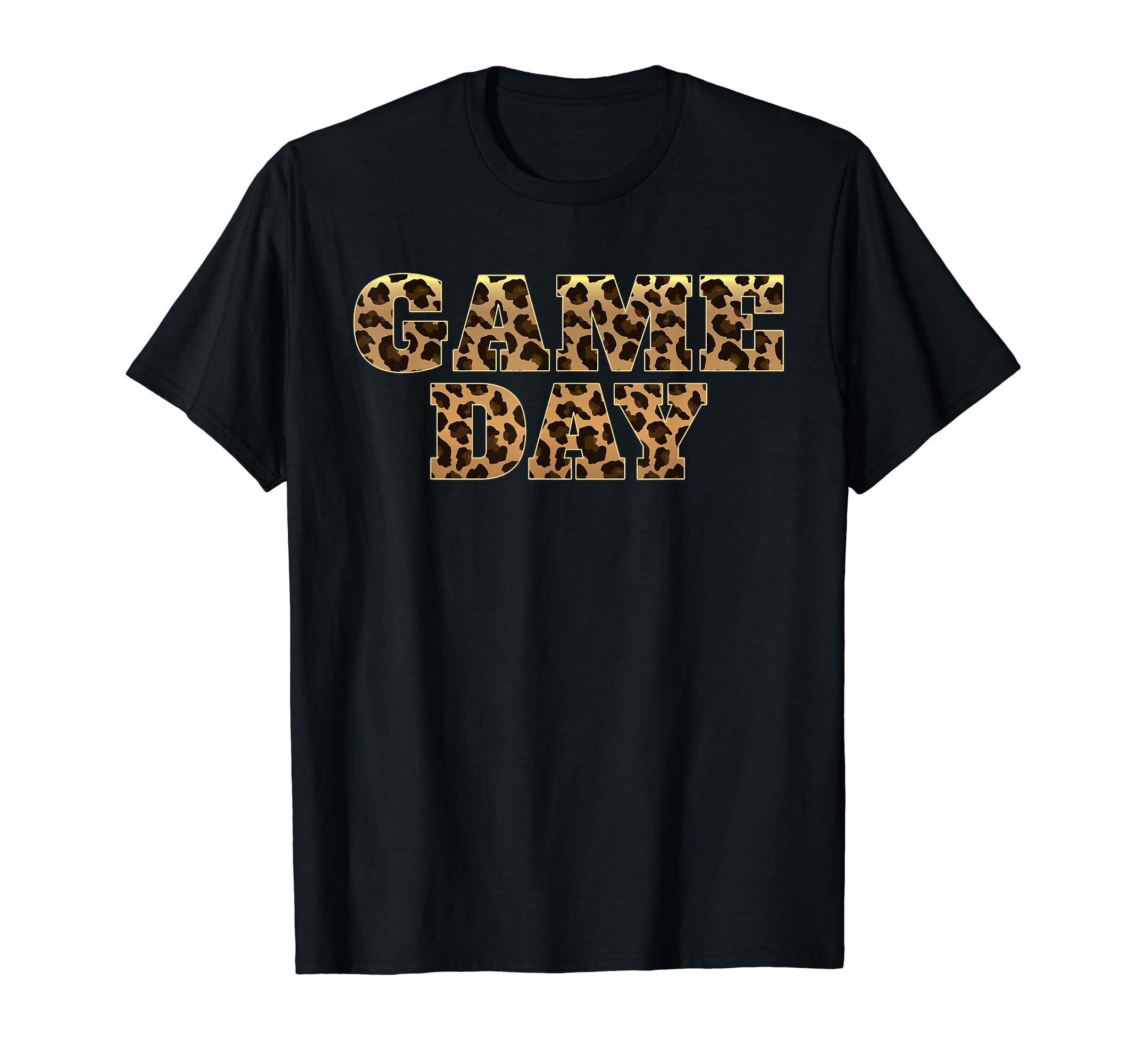 Leopard Game Day American Football T-Shirt - Minimalist Print for Adults