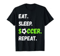 Eat Sleep Soccer Repeat Fan Article T-Shirt - Custom Art Print for Adults