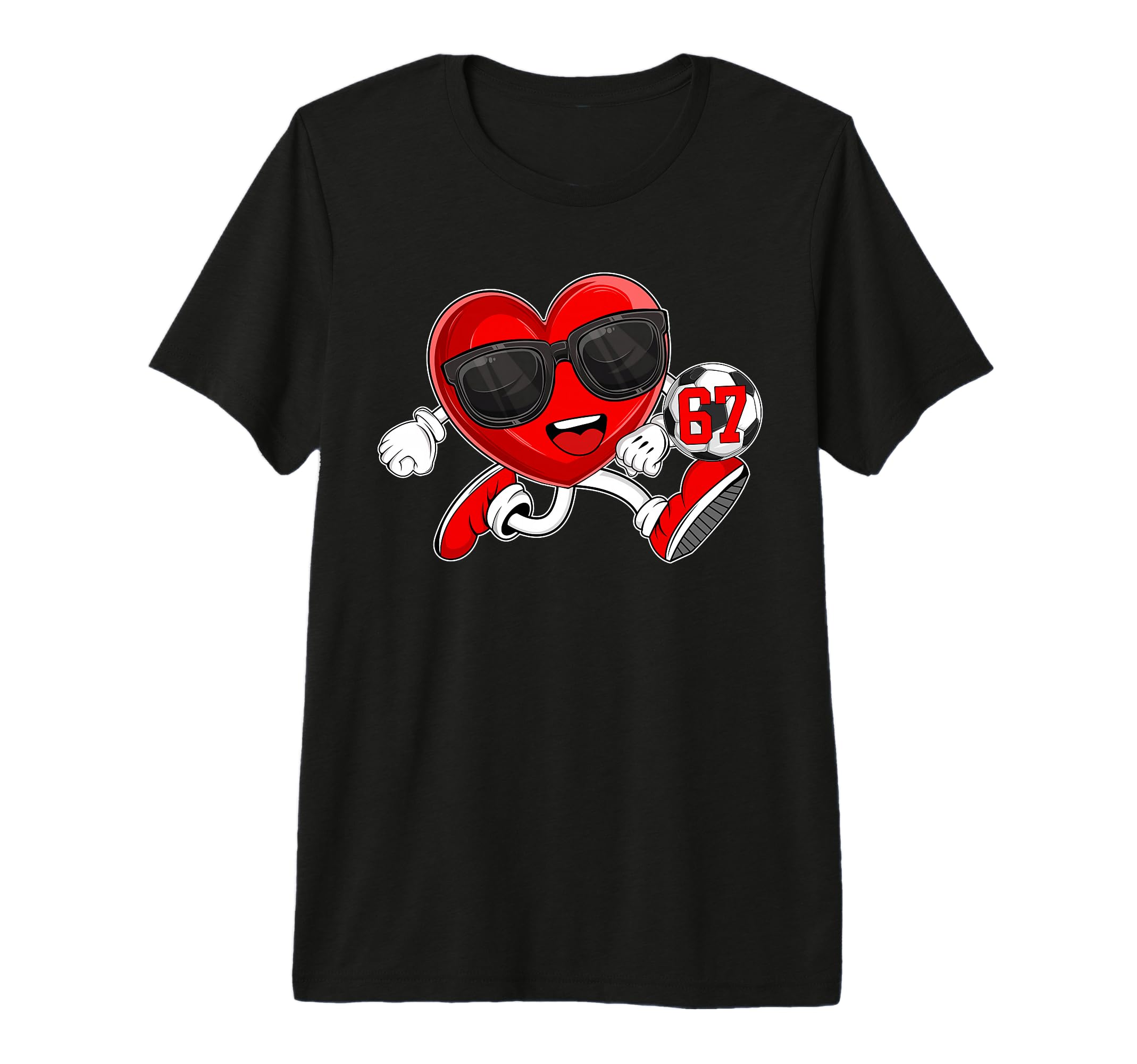 Valentines Day Six Seven Soccer 6 7 T-Shirt - Graphic Print for Adults