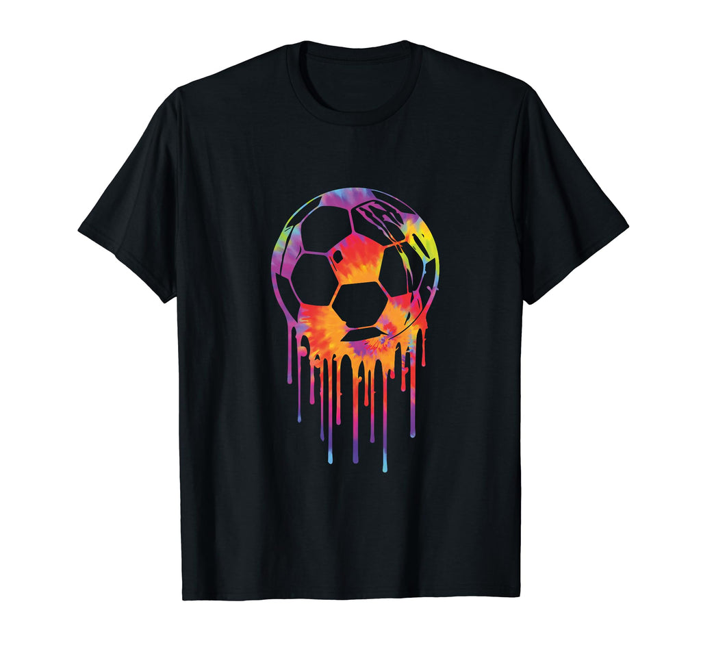 Soccer Ball Colorful Tie Dye Splash T-Shirt - Aesthetic Graphic Men Women