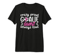 Crazy Proud Soccer Goalie Aunt T-Shirt - Casual Everyday Wear Unisex