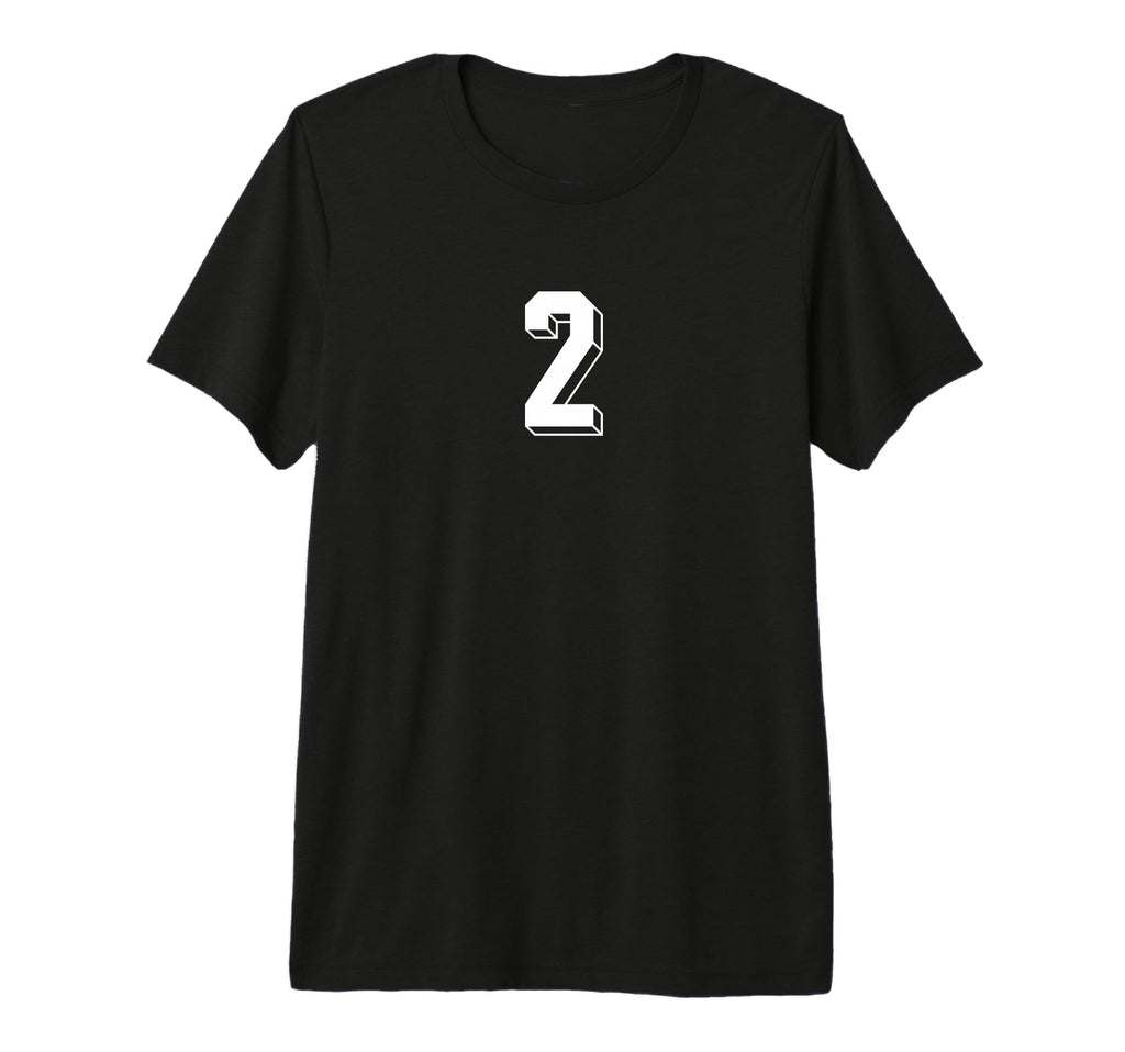 Number 2 80S 90S Soccer Team Jersey T-Shirt - Custom Art Print for Adults