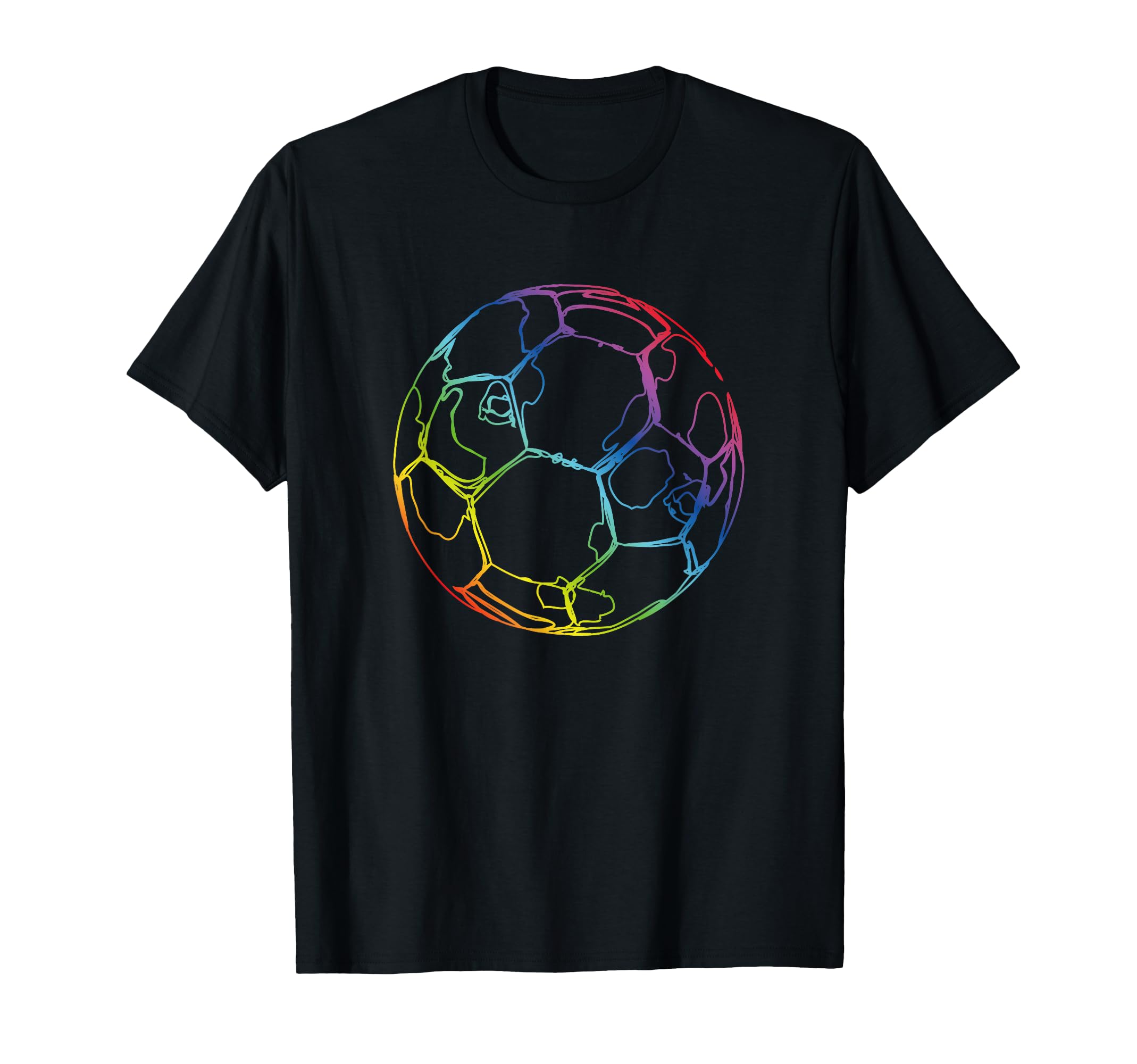 Soccer Ball Drawing Soccer Fans T-Shirt - Custom Art Print Unisex