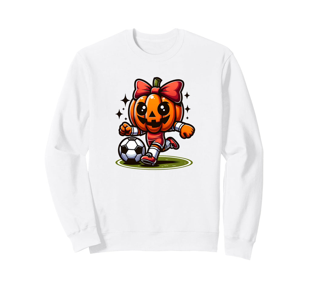 Halloween Soccer Pumpkin Coquette Sweatshirt - Streetwear Style Men Women