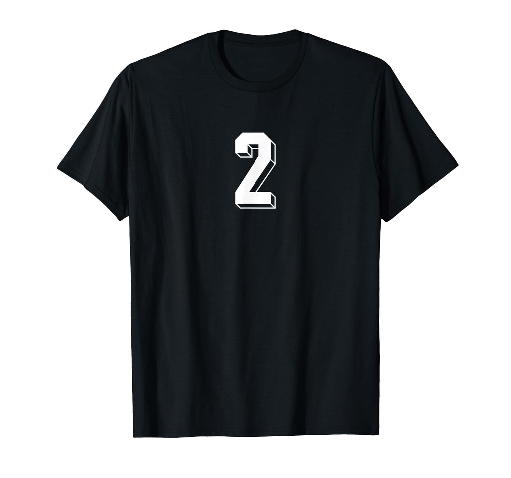 Number 2 80S 90S Soccer Team Jersey T-Shirt - Custom Art Print Unisex