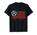 Soccer American Flag Patriotic T-Shirt - Fun Novelty Design Unisex