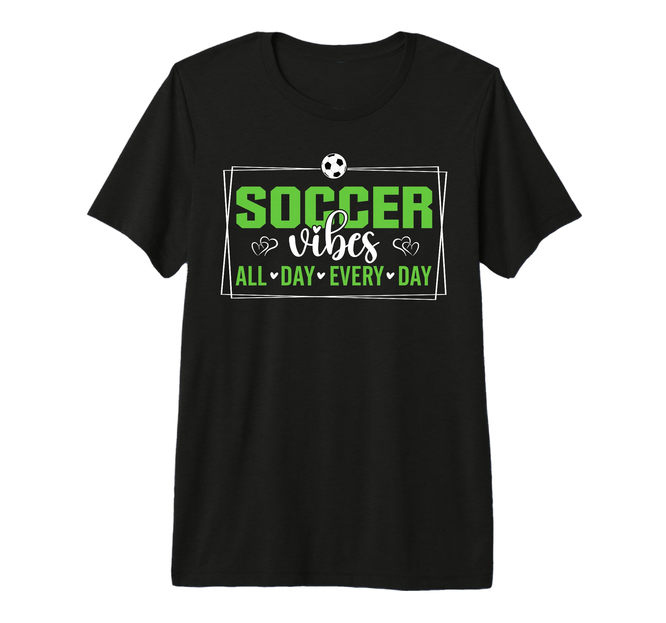 Soccer Vibes All Day Every Day Tri T-Shirt - Novelty Apparel for Adults