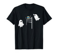 Funny Volleyball Halloween Ghost T-Shirt - Minimalist Print for Adults