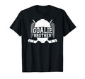 Ice Hockey Goalie Brother Hockey T-Shirt - Minimalist Print for Adults