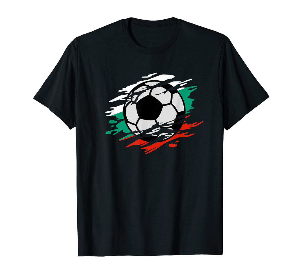 Bulgaria Football And Bulgarian Flag T-Shirt - Graphic Print Unisex