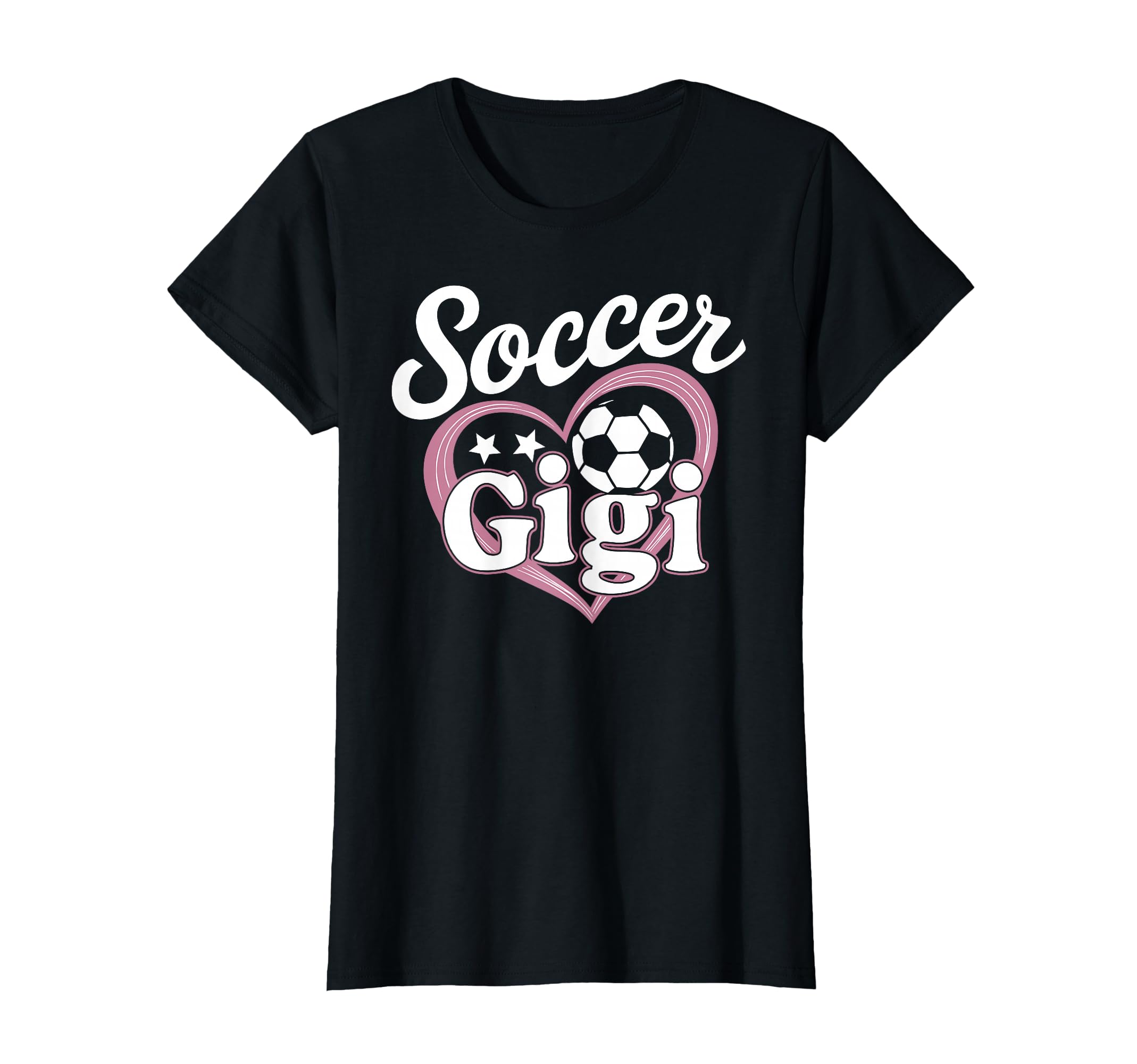 Soccer Gigi Grandma Heart T-Shirt - Casual Everyday Wear for Adults