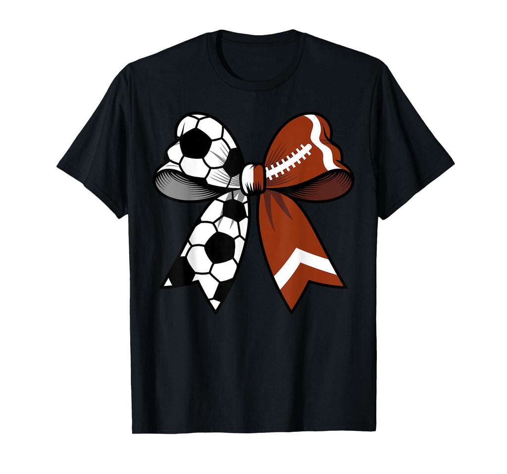 Soccer Football Coquette Bow Funny T-Shirt - Aesthetic Graphic Men Women