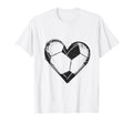 Soccer Heart Soccer Player Lover T-Shirt - Aesthetic Graphic Men Women
