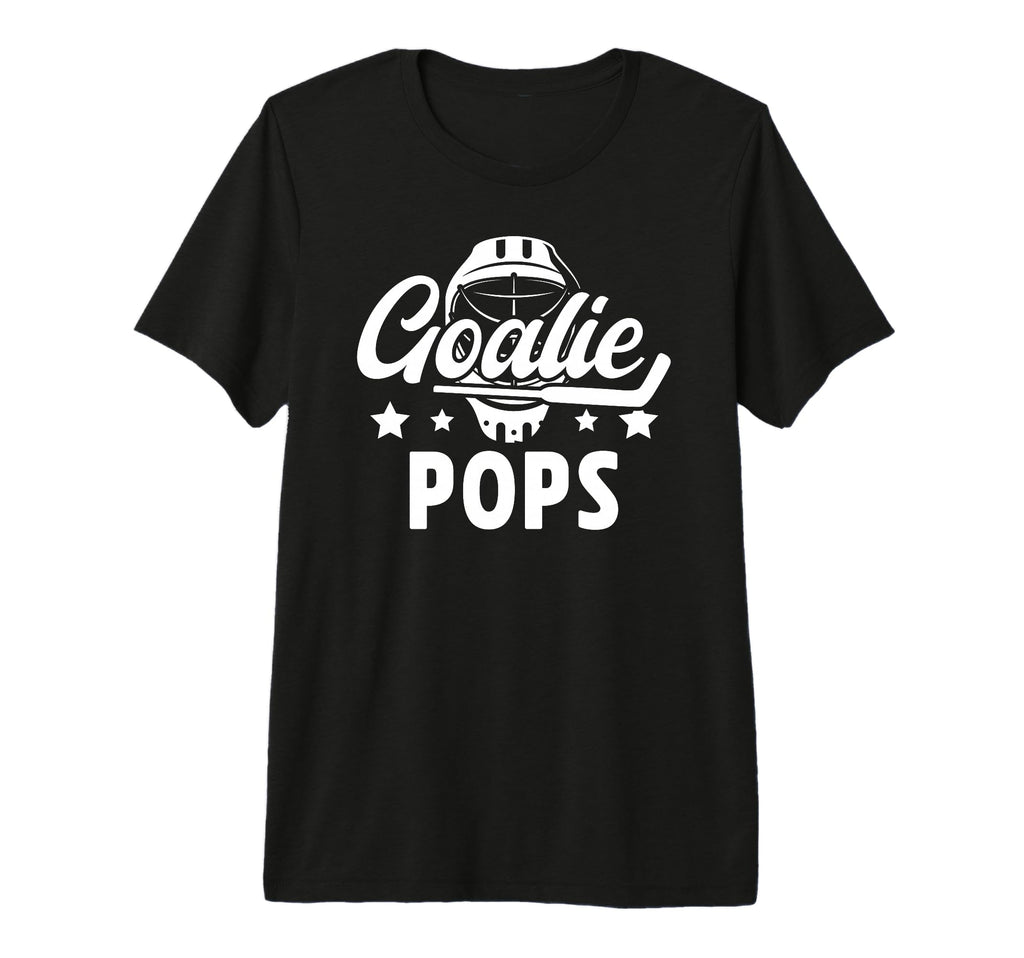 Mens Ice Hockey Goalie Pops Ice Hockey T-Shirt - Novelty Apparel Men Women