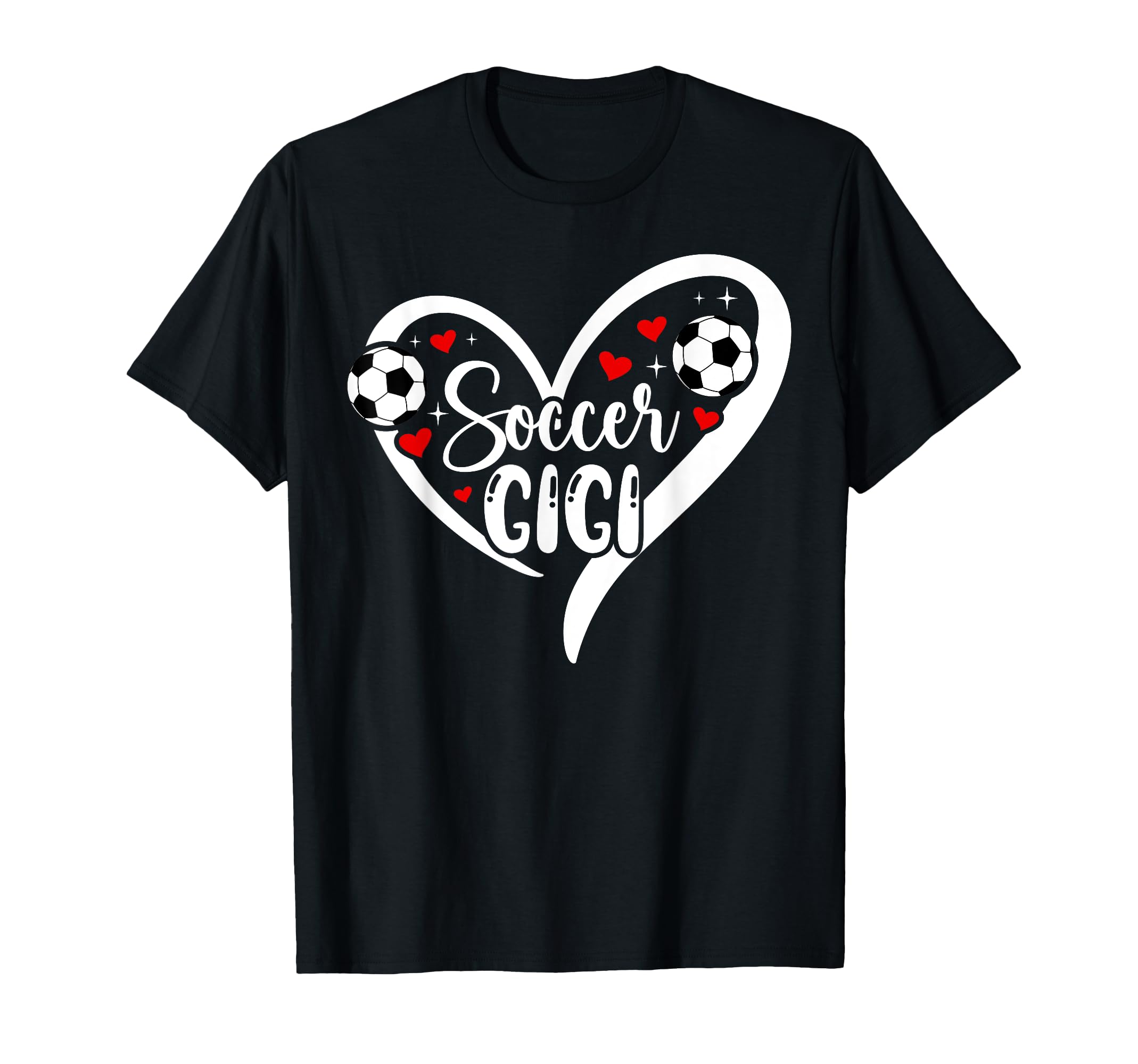 Soccer Gigi Heart Grandma Gigi T-Shirt - Casual Everyday Wear Men Women