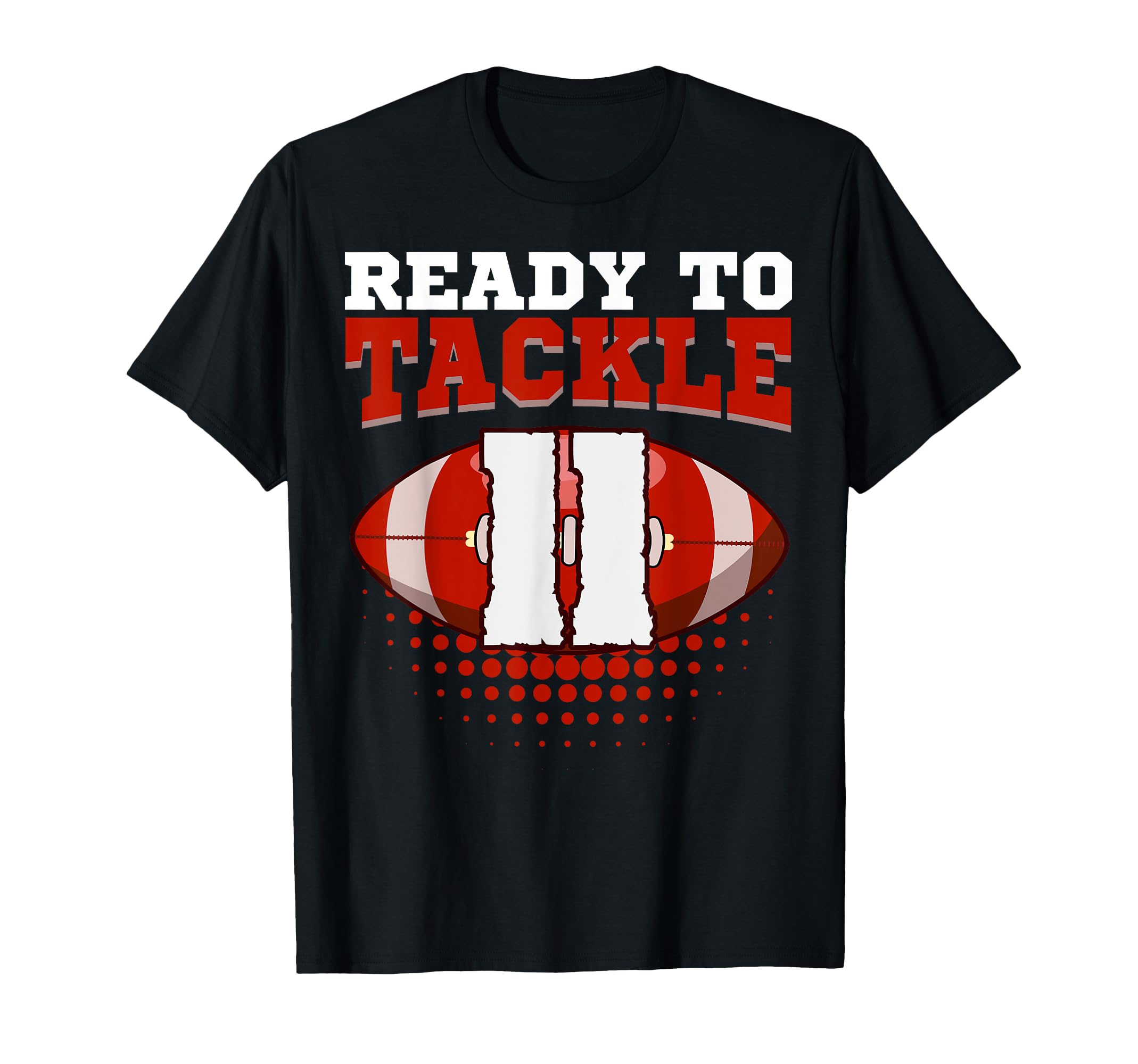 Football 11Th Birthday Player Tackle Team T-Shirt - Trendy Graphic Unisex