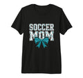 Soccer Mom Coquette Bow Mothers Day T-Shirt - Streetwear Style for Adults