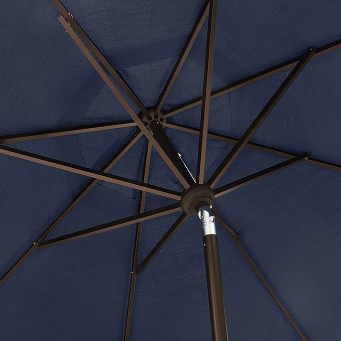 EliteShade USA 10-Year-Non-Fading 9Ft Market Umbrella Patio Umbrella Outdoor Table Umbrella with Ventilation, Navy Blue