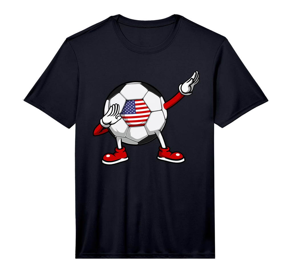 Funny Dabbing Soccer America Soccer Fans T-Shirt - Graphic Print Unisex