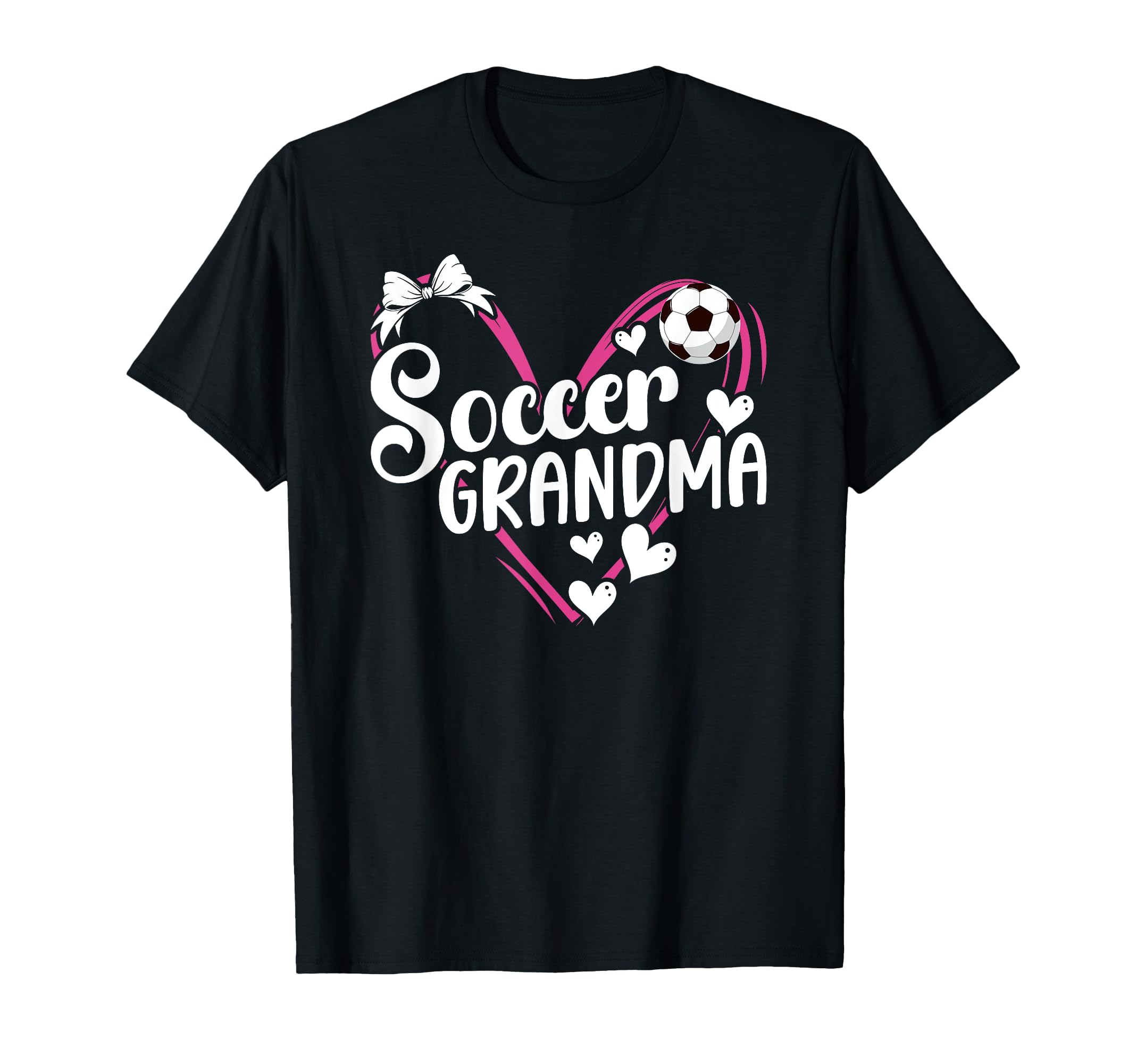Soccer Grandma Heart Grandma Soccer T-Shirt - Unique Graphic Men Women
