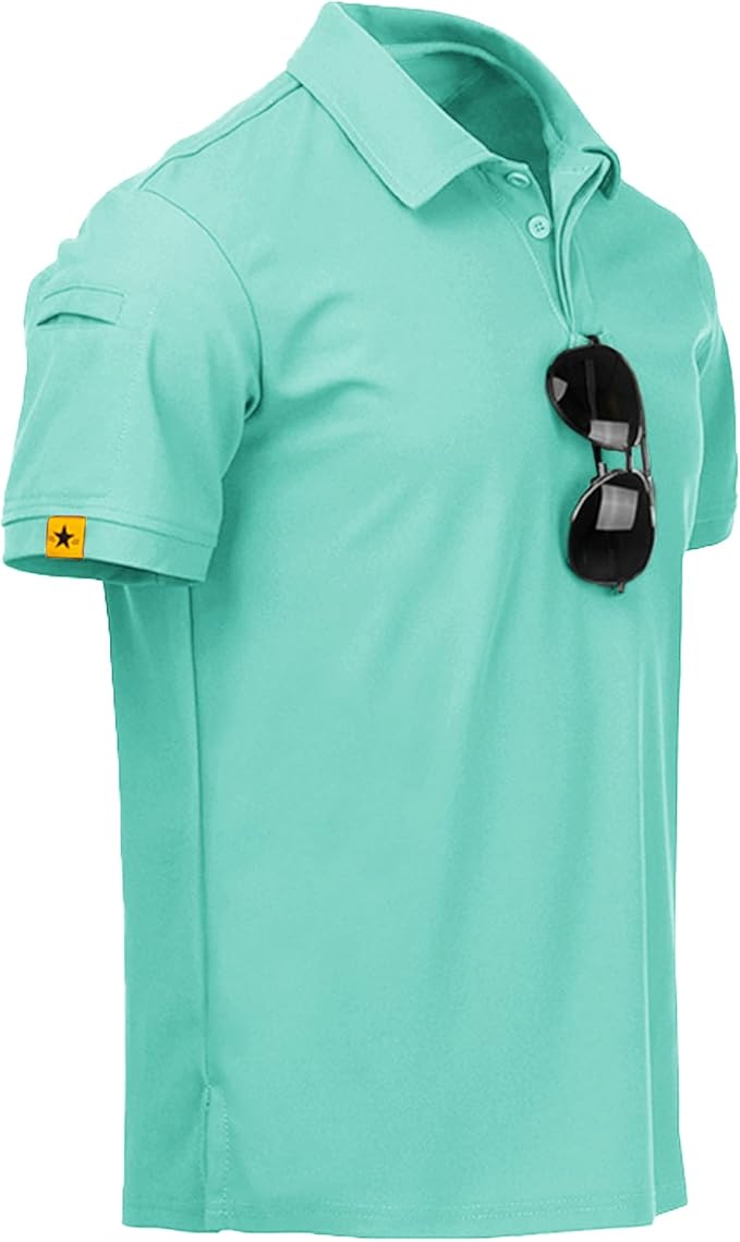 SCODI Mens Polo Shirts Performance Short Sleeve Tactical Shirts Athletic Golf Shirt for Men Daily Casual Collared T-Shirt