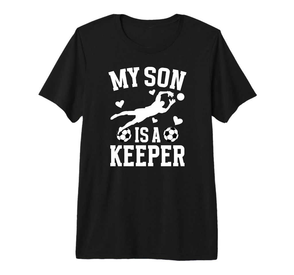 My Son Is Soccer Keeper Mom Soccer T-Shirt - Trendy Graphic Unisex