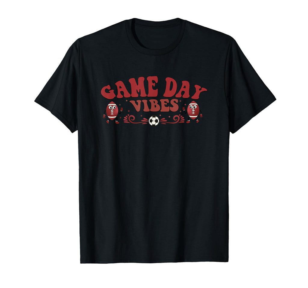 Game Day Vibes Football Soccer Fun T-Shirt - Casual Everyday Wear Men Women