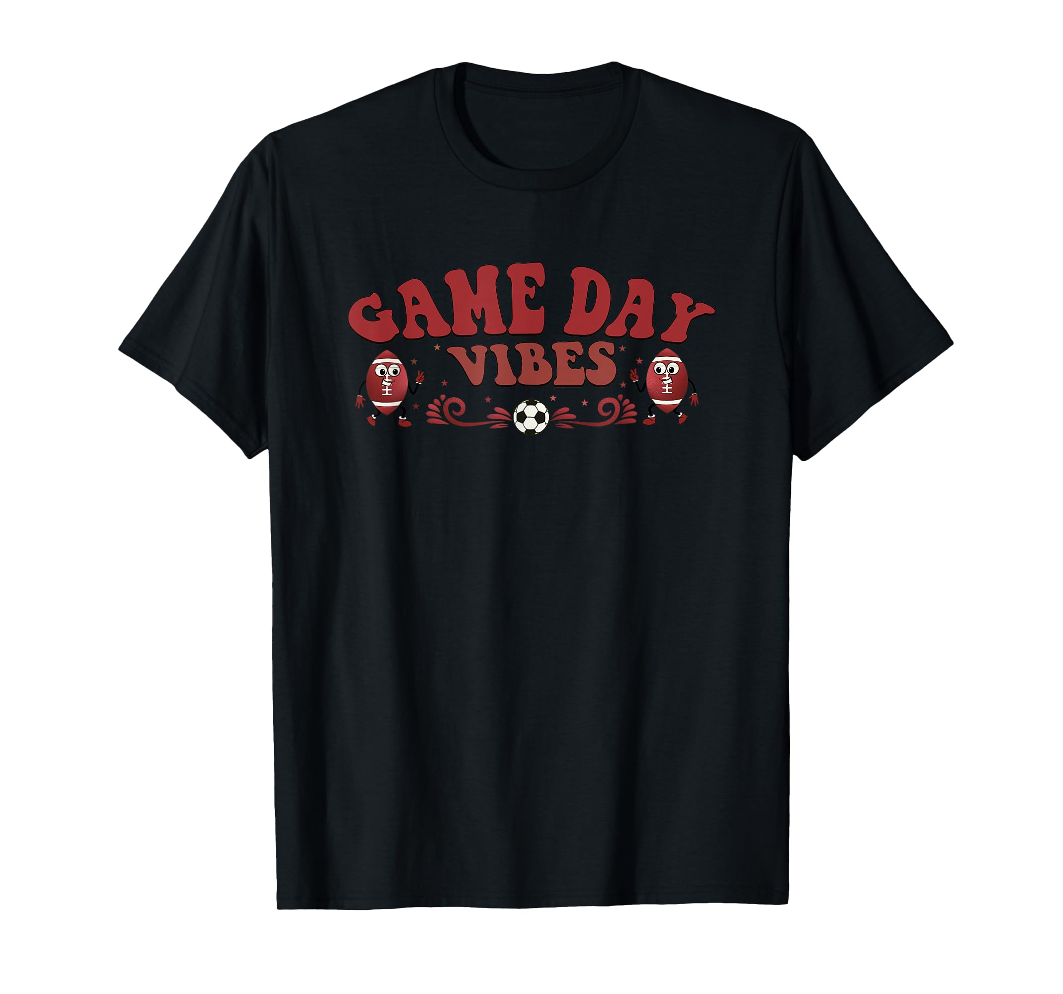 Game Day Vibes Football Soccer Fun T-Shirt - Casual Everyday Wear Men Women
