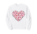 Heart Shaped Soccer Ball Artwork Sweatshirt - Graphic Print for Adults