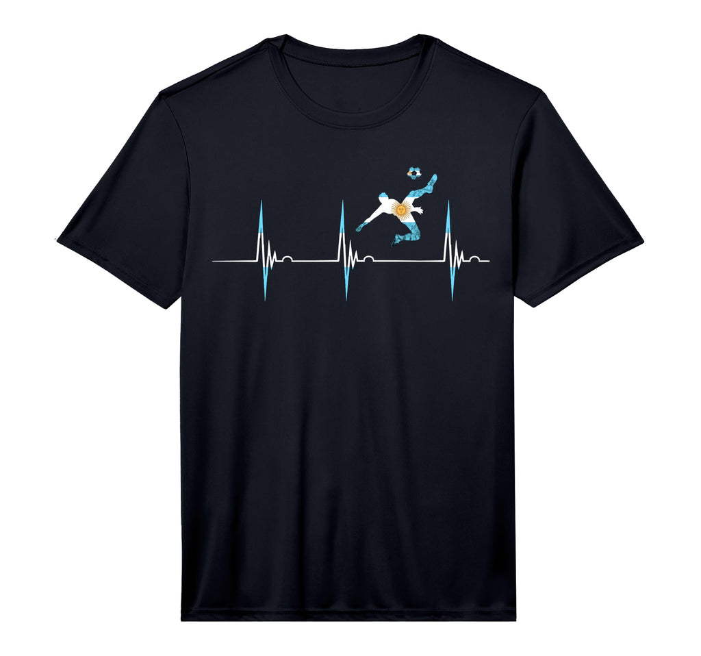 Argentina Flag Heartbeat Ekg Pulse T-Shirt - Aesthetic Graphic Unisex