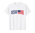 Superfan Usa Minimal Flag Stripe Soccer T-Shirt - Trendy Graphic Unisex