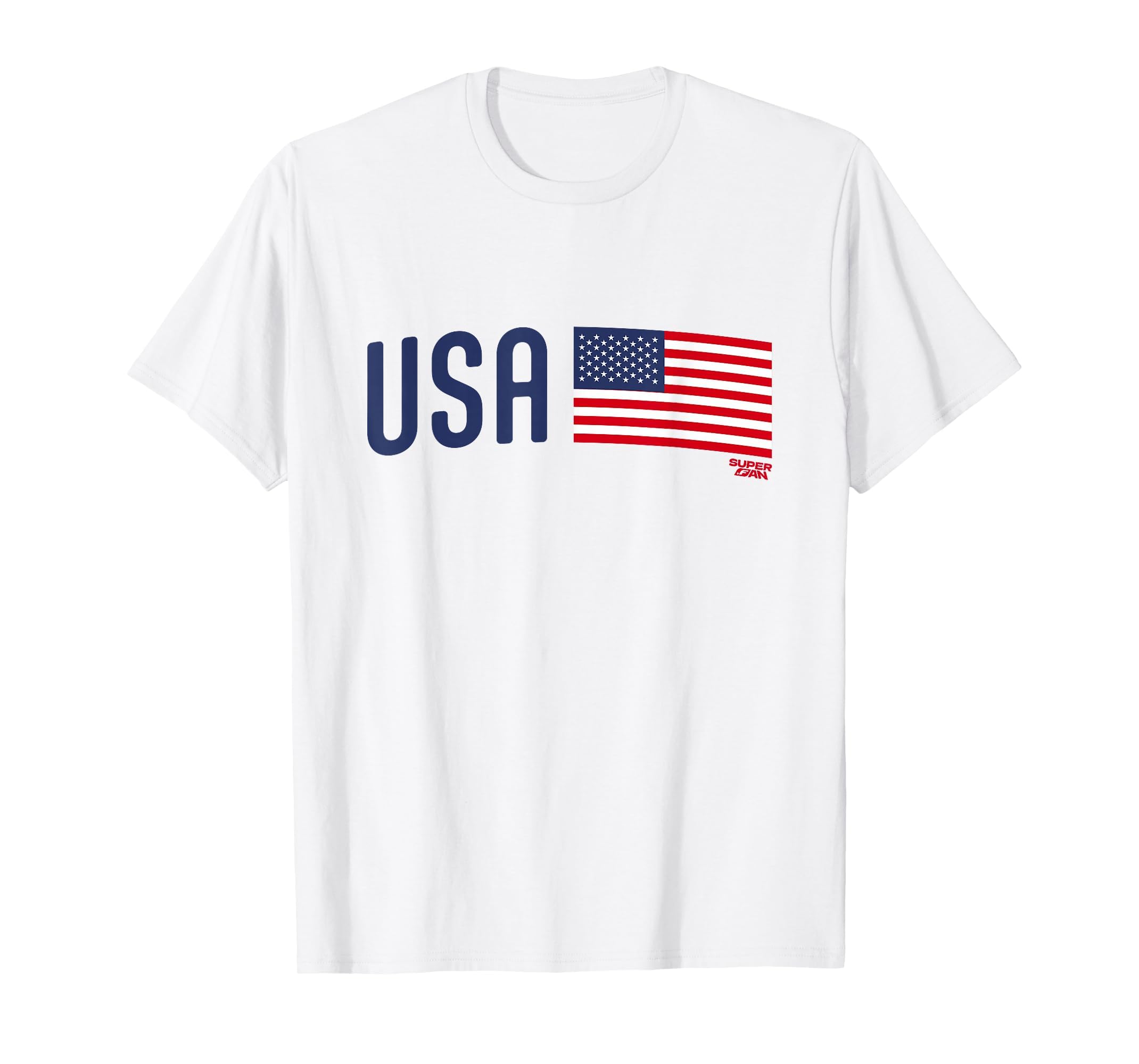 Superfan Usa Minimal Flag Stripe Soccer T-Shirt - Trendy Graphic Unisex