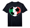 Italy Soccer Ball Heart Italian Football T-Shirt - Streetwear Style Unisex