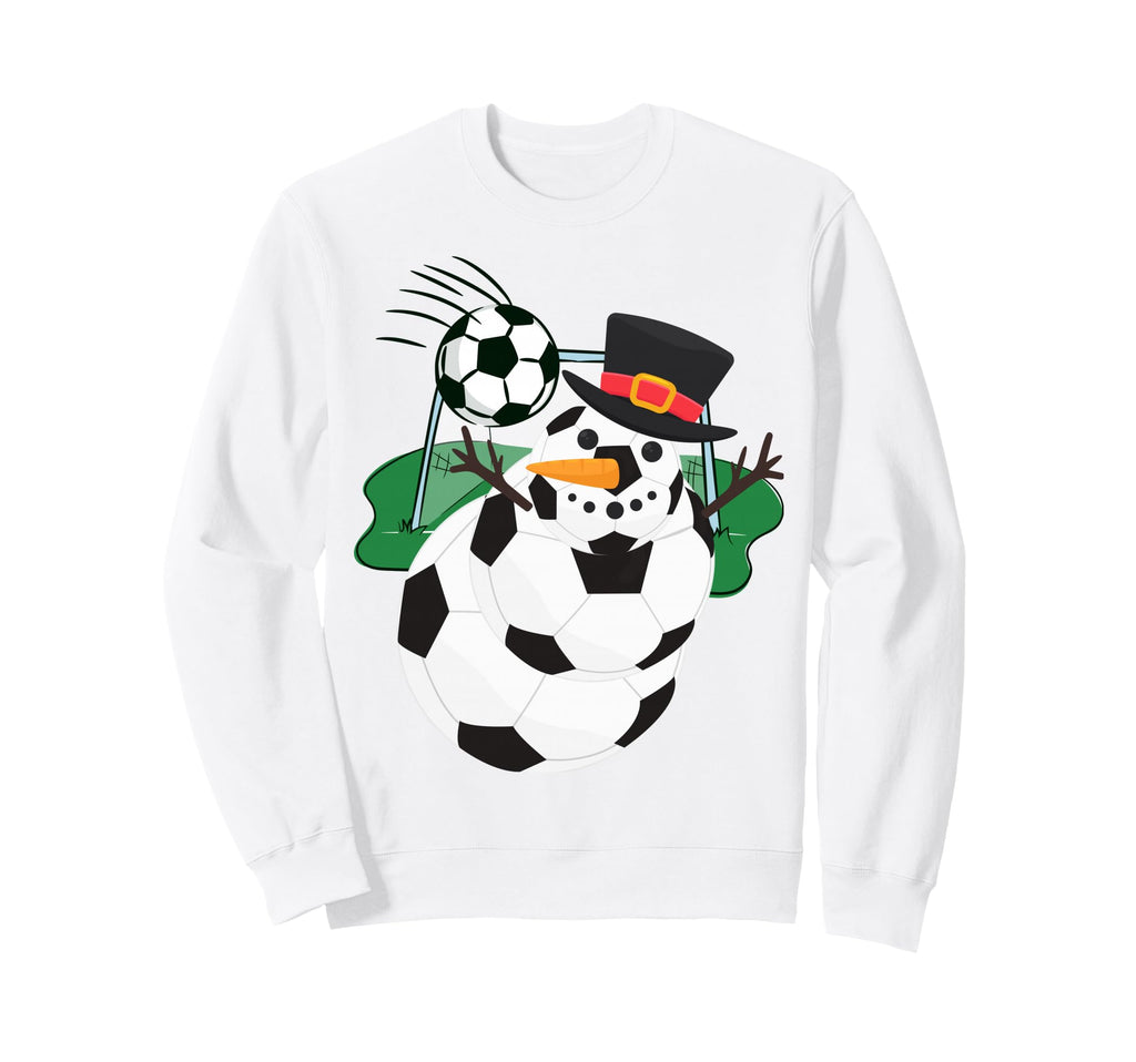 Soccer Balls Snowman Winter Sports Sweatshirt - Graphic Print Men Women